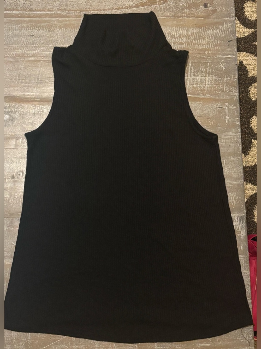 torrid Black Ribbed Sleeveless Mock Neck Plus Size Tank size 1/1X